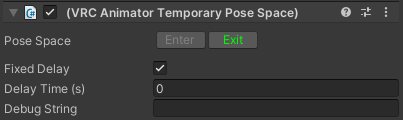 VRC Animator Temporary Pose Space component