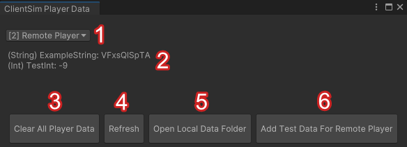 ClientSim PlayerData Window