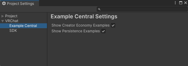 Example Central Window Layout