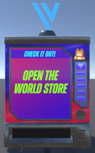 デモシーン内のOpenWorldStorePrefabモデル OpenWorldStorePrefab