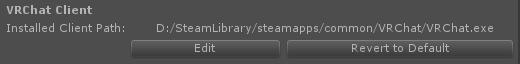 VRChat SDKのInstalled Client Path設定