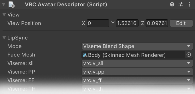 The &#39;Viseme Blend Shape&#39; mode is the most common method of making your character&#39;s face move when you speak.